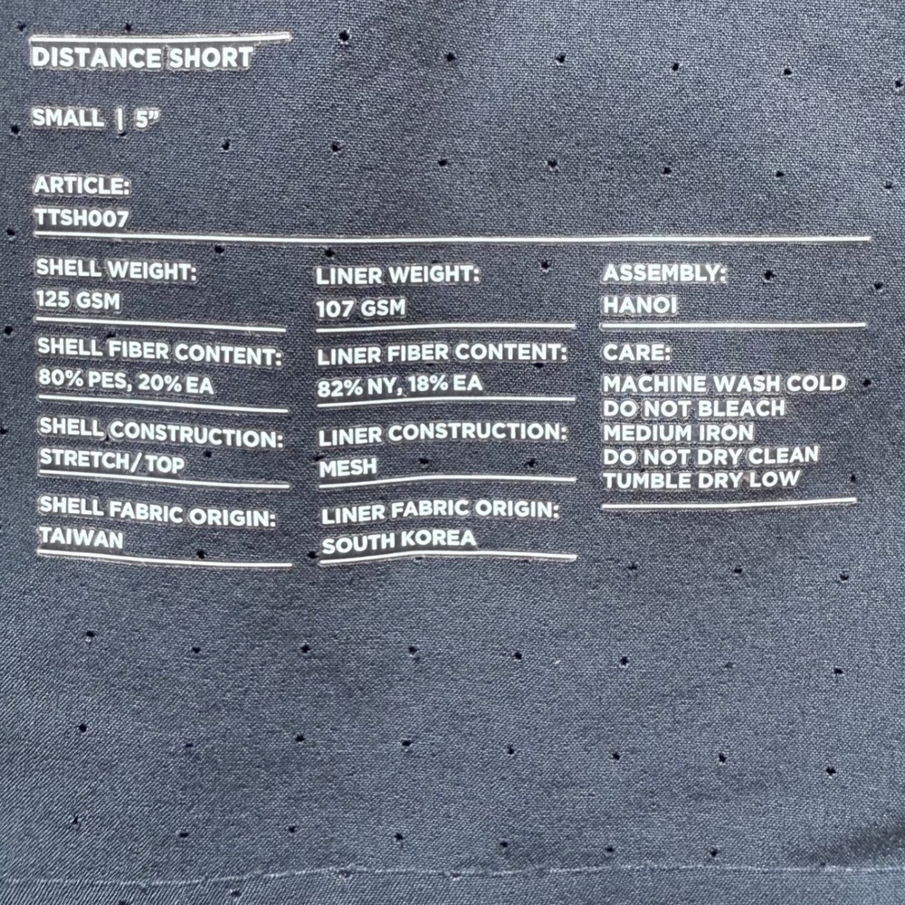 Ten Thousand Distance Shor Collab t 5 Inch Black Graphic Running Training S EUC - Picture 4 of 12